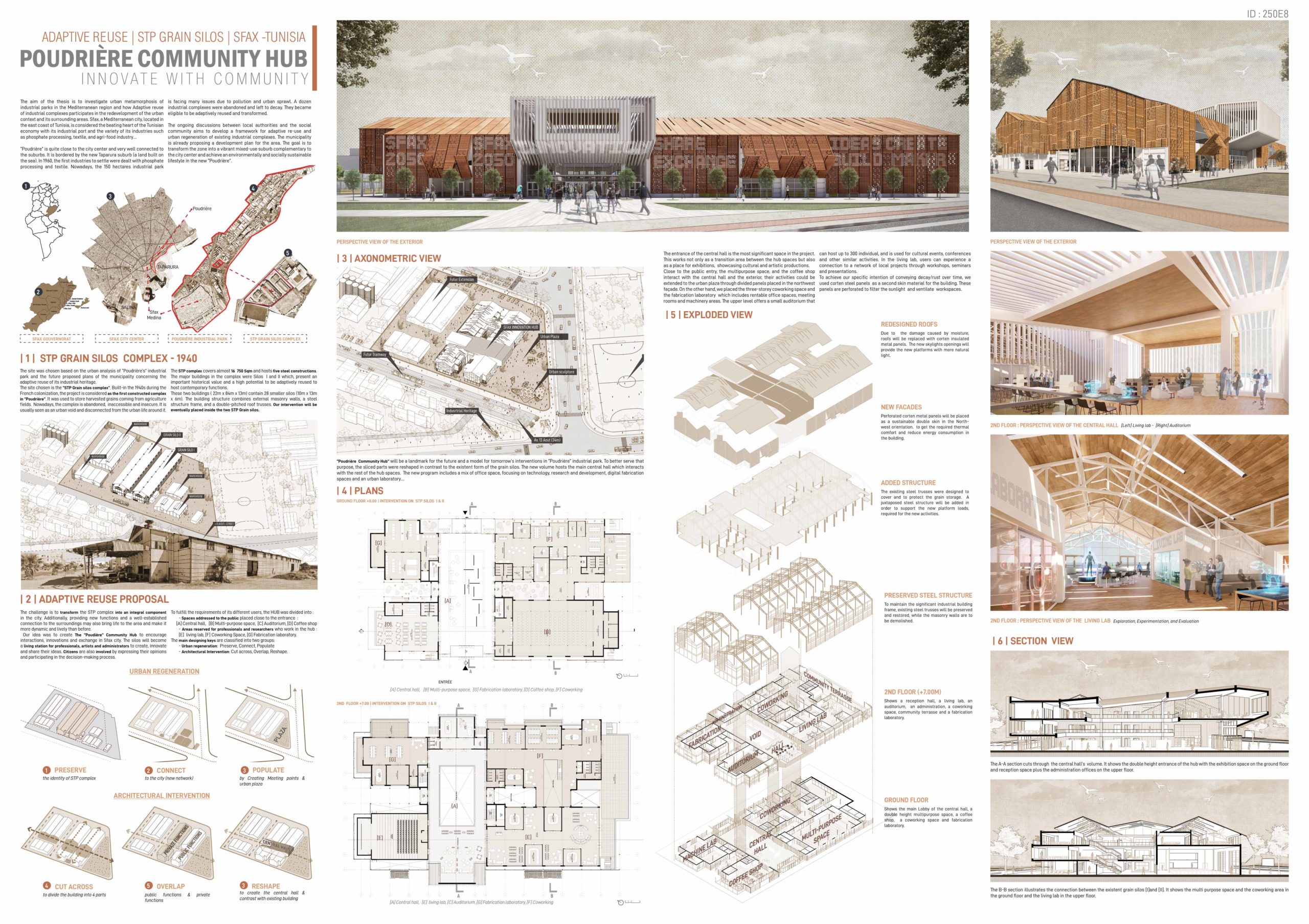Adaptive Reuse of STP Grain Silos > Poudrière Community HUB Board