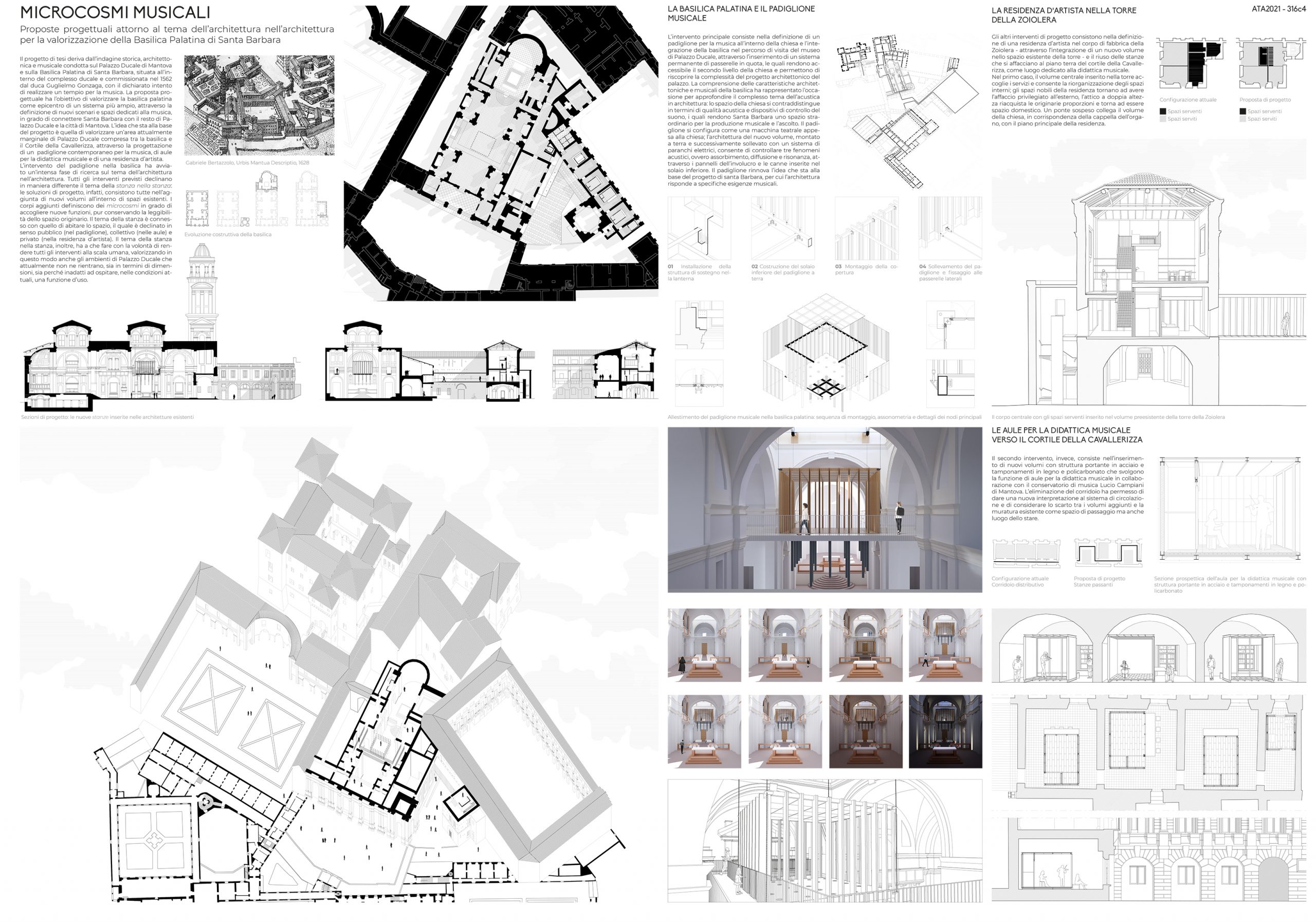 Microcosmi musicali. Proposte progettuali attorno al tema dell’architettura nell’architettura per la valorizzazione della Basilica Palatina di Santa Barbara Board