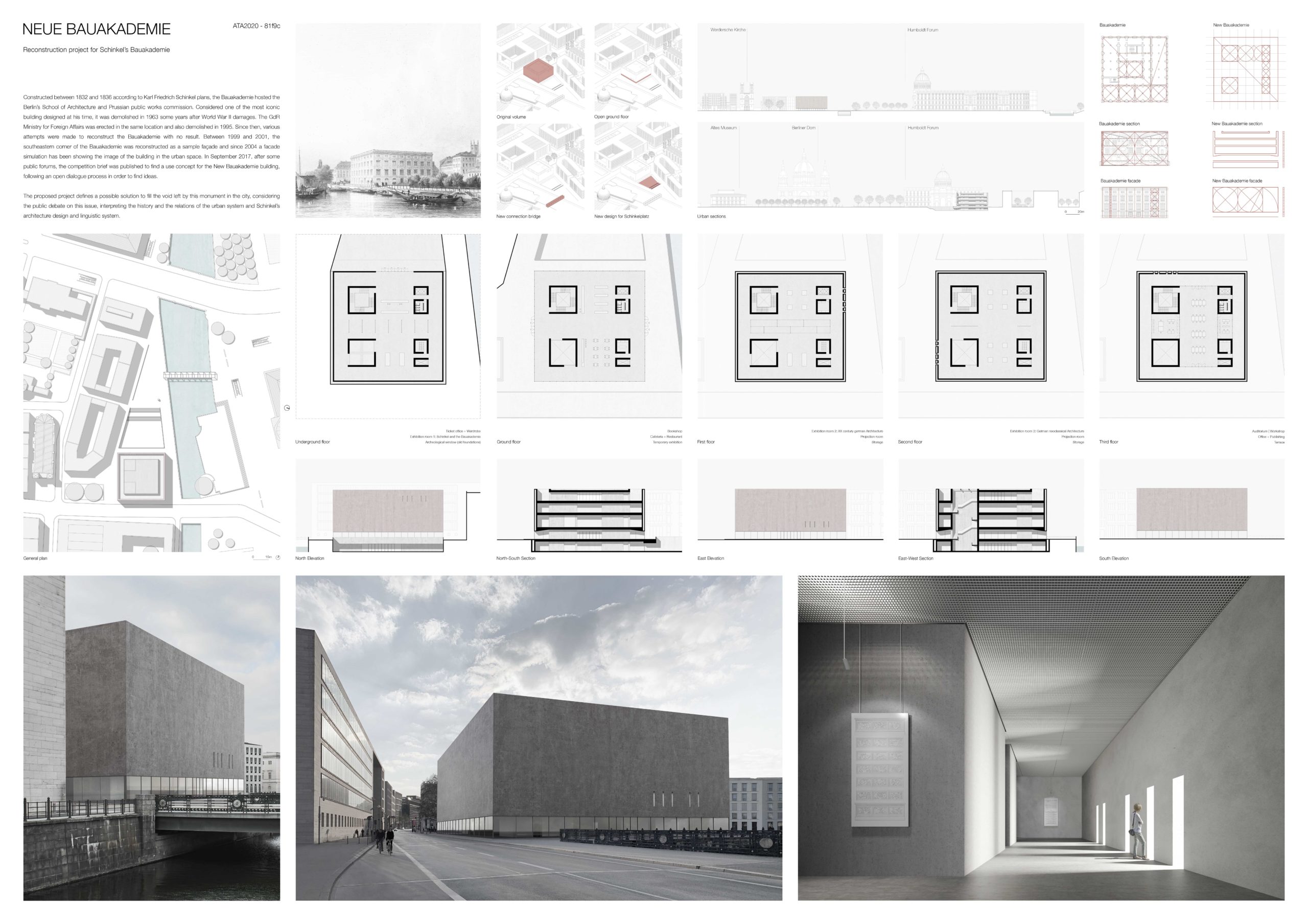 Neue Bauakademie. Reconstruction project for Schinkel’s Bauakademie. Board