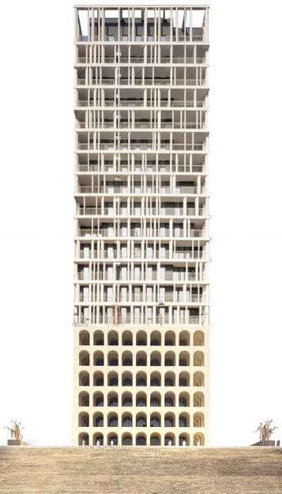 Reference: 
Colosseo Quadrato by G. Guerrini, E. Lapadula e M. Romano + Cascina Merlata Social Housing by b22